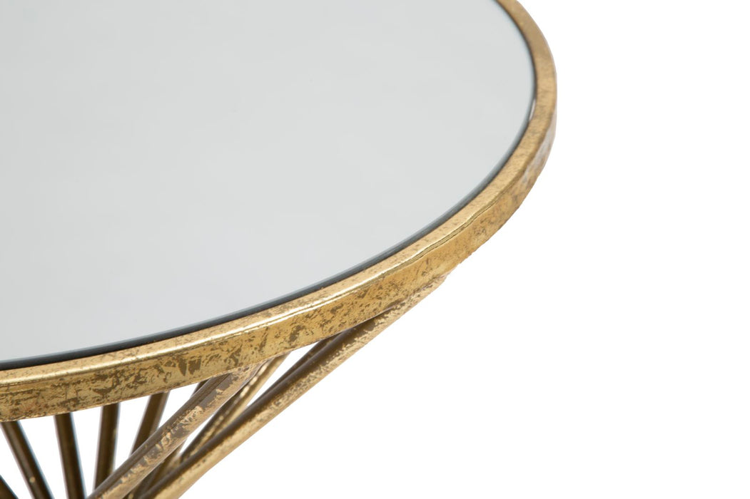 Thatlyfestyle GlamourSphere Bijzettafel Rond Goud Spiegelglas