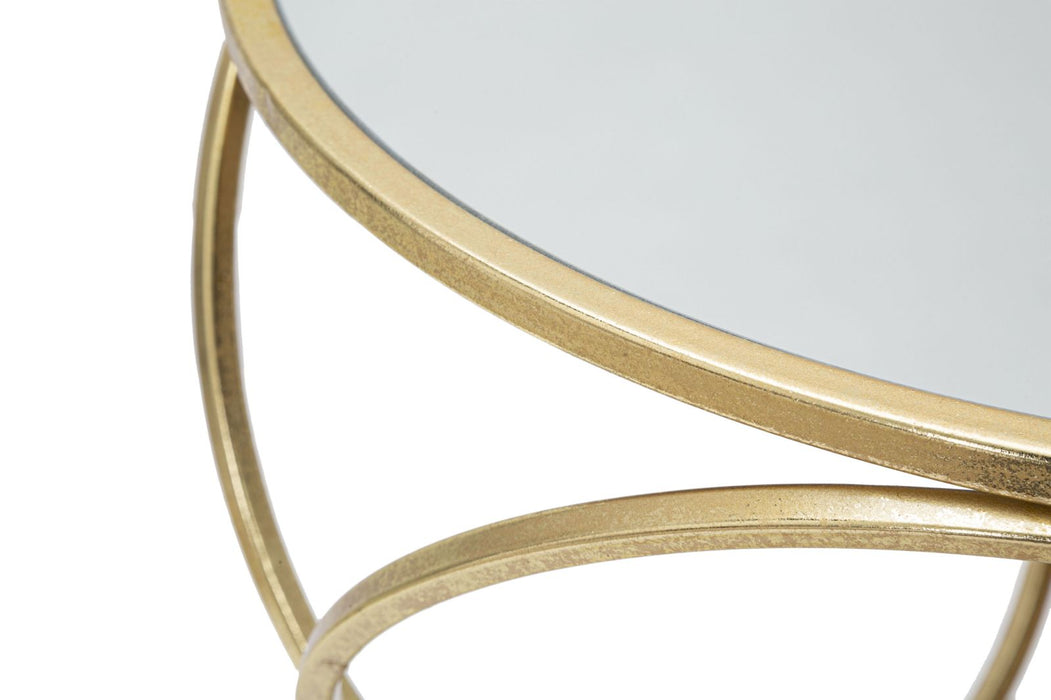 Thatlyfestyle Elegance Circlly Gouden Bijzettafel Spiegel 61 cm