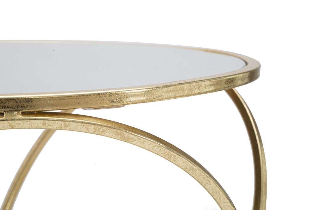 Thatlyfestyle Elegance Circlly Gouden Bijzettafel Spiegel 61 cm