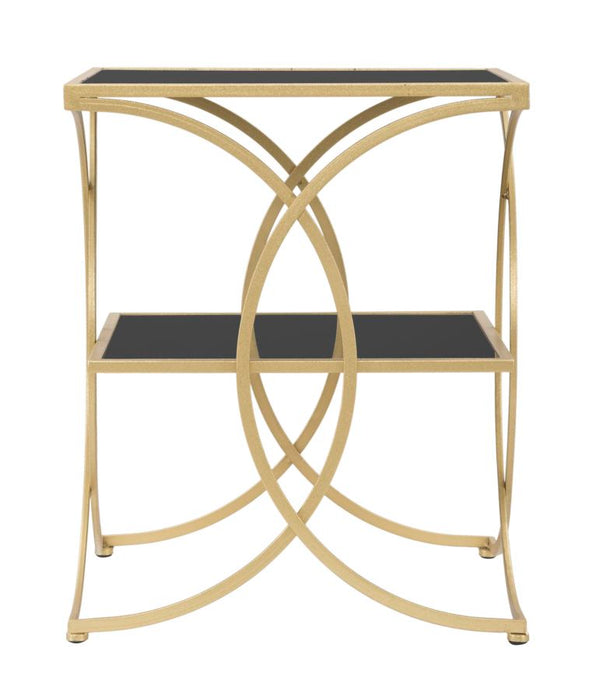 Thatlyfestyle Glamour Spot Tafel Vierkant Zwart Goud Glas