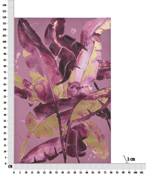 Thatlyfestyle Roze Gouden Bloemglans Schilderij 80x120 cm