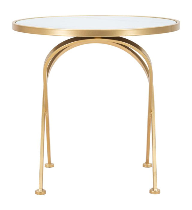 Thatlyfestyle Opulentia Bijzettafel Rond Goud Marmer