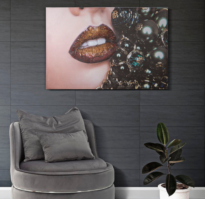 Thatlyfestyle Charmé Lips Handgemaakte Schilderij