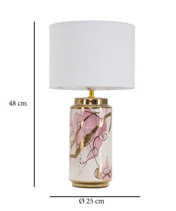 Thatlyfestyle Luxe Bloom Tafellamp Keramiek Goud Roze