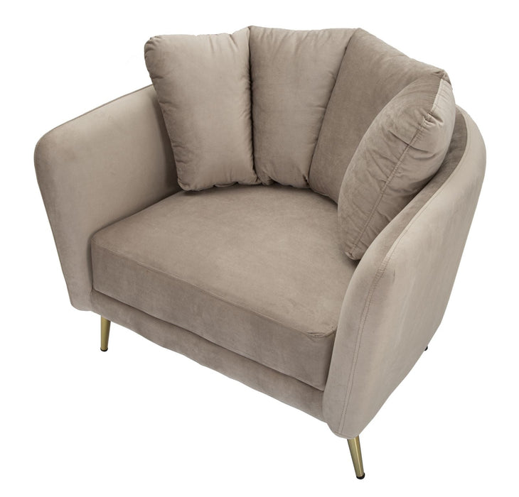 Fauteuil kiev grijs stof 88x77x74 cm