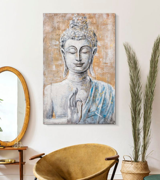 Thatlyfestyle Schilderij Zen Buddha Handgemaakt 80x3x120 cm