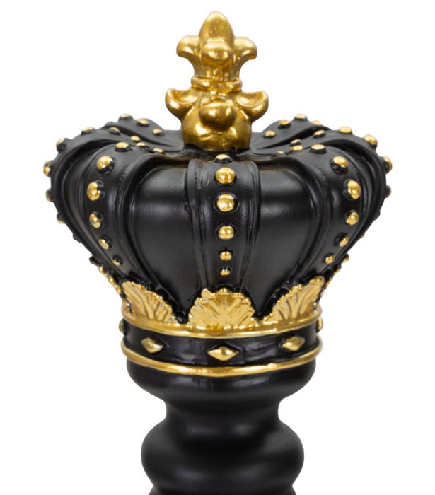 Thatlyfestyle Majestueuze Schaakkoning Zwart Goud 40,5cm