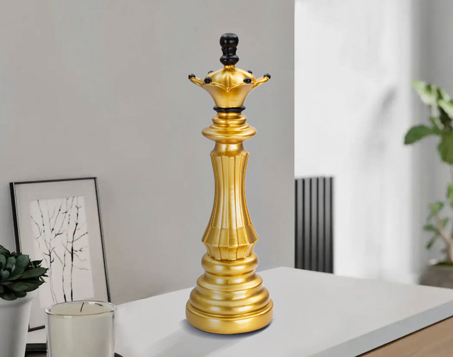 Thatlyfestyle Majestueuze Schaakkoningin Goud Zwart 37cm