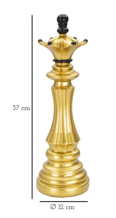 Thatlyfestyle Majestueuze Schaakkoningin Goud Zwart 37cm