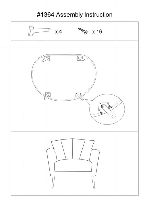 Fauteuil kiev grijs stof 88x77x74 cm