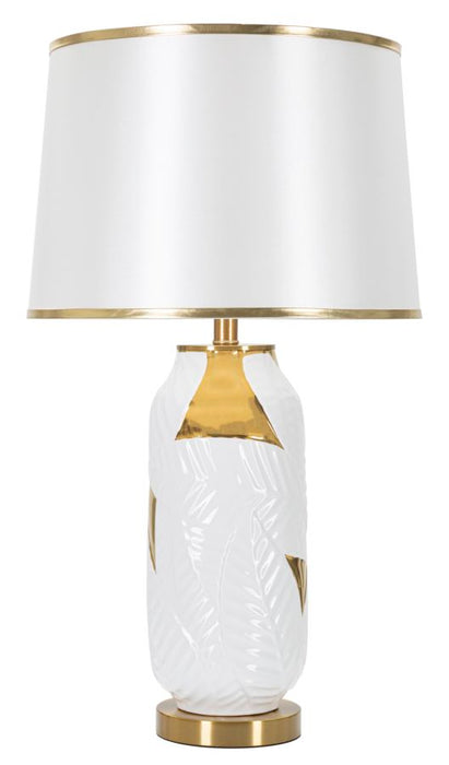 Thatlyfestyle Luminaria Elegance Tafelamp Goud Wit Keramiek