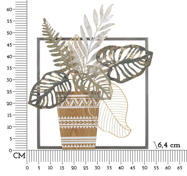 Thatlyfestyle Vaso Wanddecoratie Metaal 54x63 cm