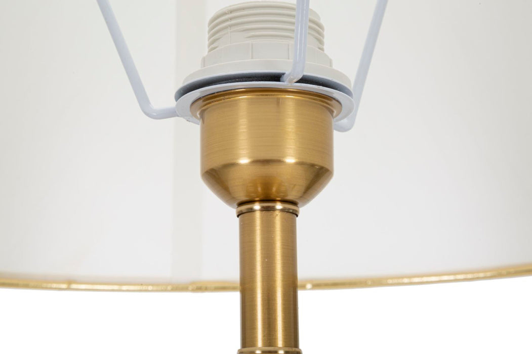 Elegant Gold & White Vloerlamp Metaal 41x160 cm