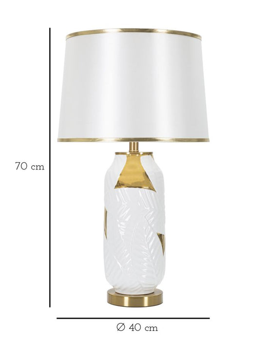 Thatlyfestyle Luminaria Elegance Tafelamp Goud Wit Keramiek