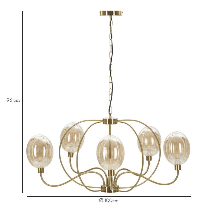 Vienna Plafondlamp Goud Metaal 100x96 cm