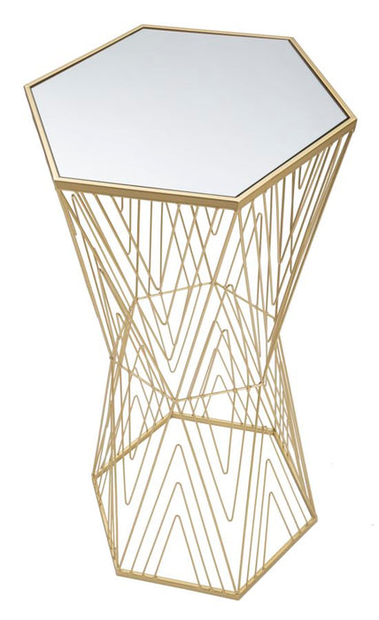 Thatlyfestyle Luxe Linea Hexagonal Tafel Metaal Glas Goud