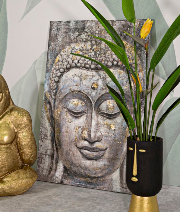 Thatlyfestyle Schilderij Serenity Buddha Gouden Glans