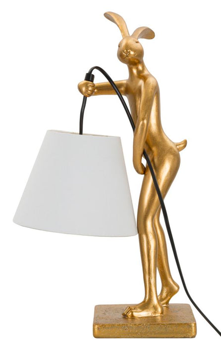 Thatlyfestyle Bunny Glow Tafellamp Gouden Resin Wit