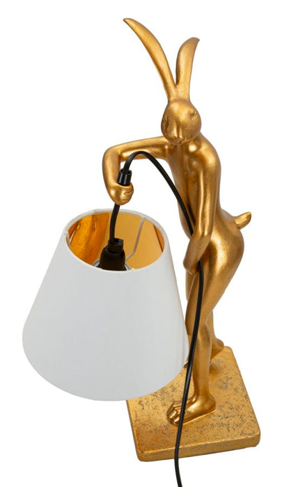 Thatlyfestyle Bunny Glow Tafellamp Gouden Resin Wit