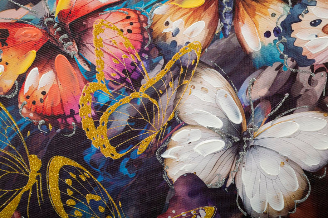 Thatlyfestyle Artistry "Butterfly Elegance" Schilderij Afrikaans Goud