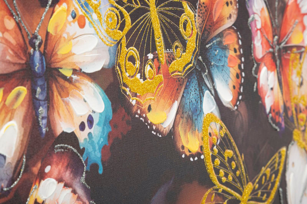 Thatlyfestyle "Butterfly Elegance" Schilderij Links Goud