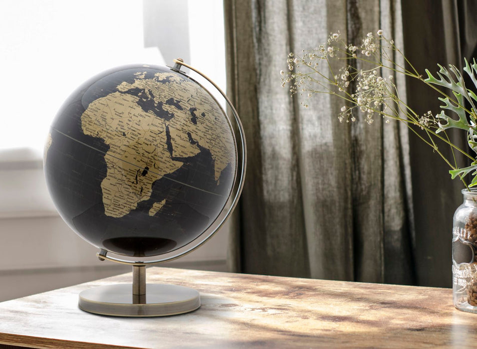 Thatlyfestyle Wanderlust Globe Zwart Brons