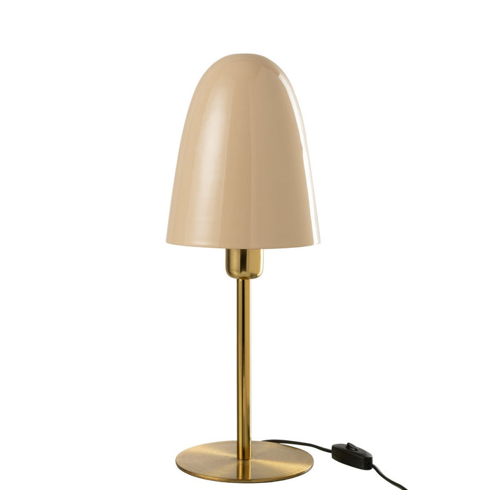 J-Line tafellamp - metaal - beige/goud