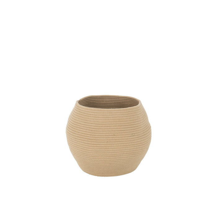 J-Line mand Spoel Mand Rond - textiel  - beige