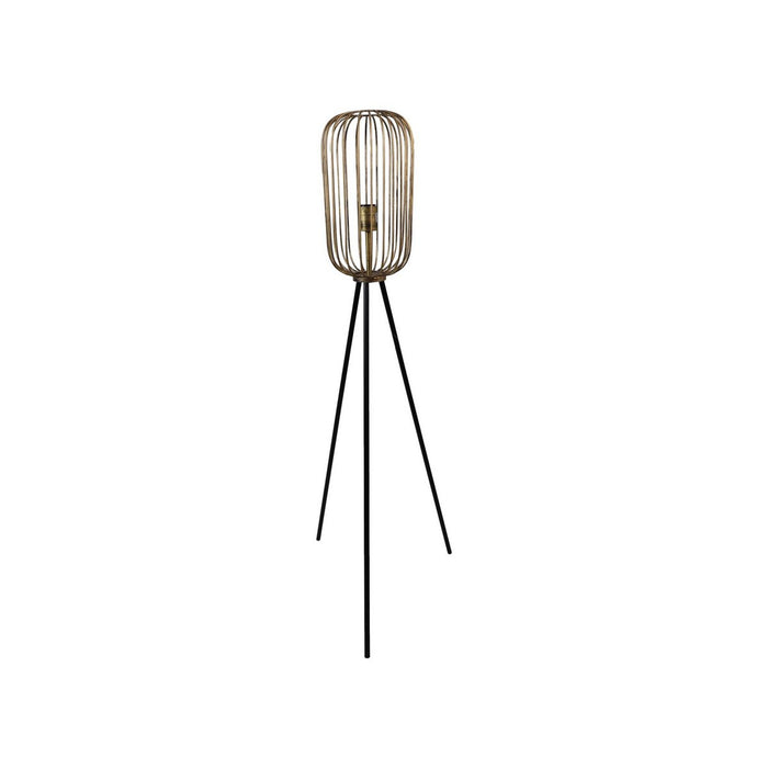 HSM Collection-Vloerlamp Driepoot Small-ø30x120-Goud/Zwart-Metaal