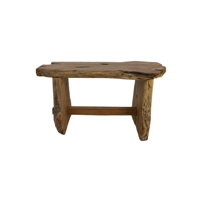 Teakhouten bank - 80x40x45cm - Naturel teak