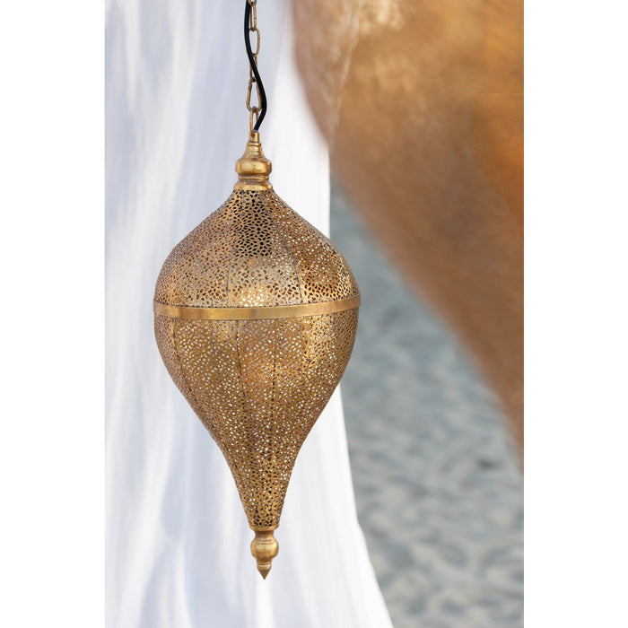 J-Line hanglamp Druppel - metaal - goud - small