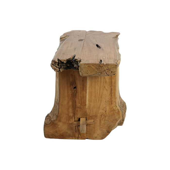 Teakhouten bank - 80x40x45cm - Naturel teak