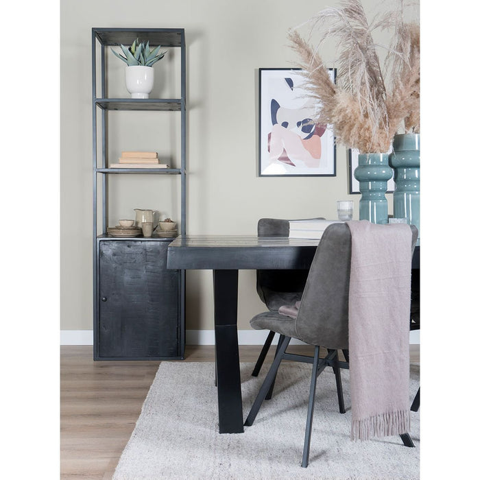 Vakkenkast Cil 200 x 55 cm - Zwart Mangohout - ThatLyfeStyle