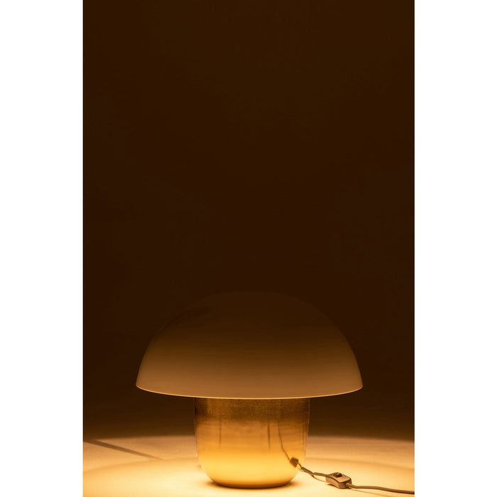 J-Line lamp Paddenstoel - ijzer - wit/goud - small