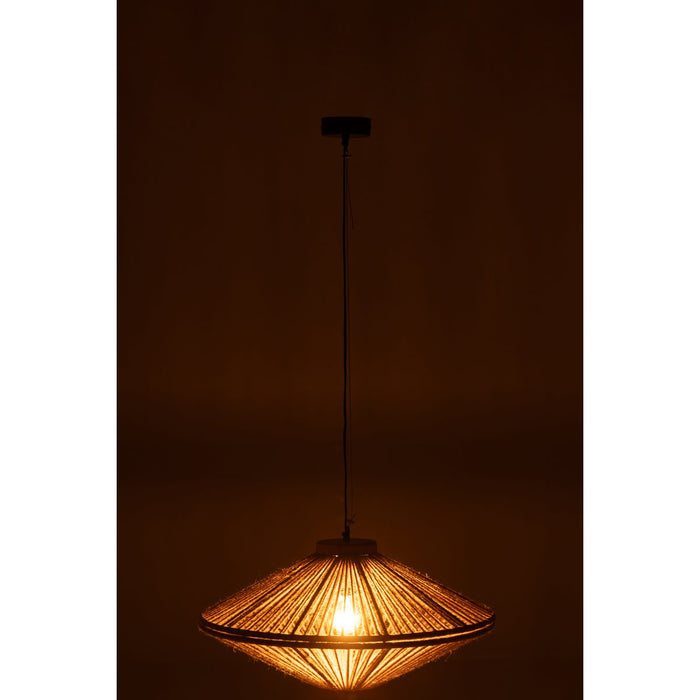 J-Line Hanglamp Ovni Ijzer/Jute Naturel Small