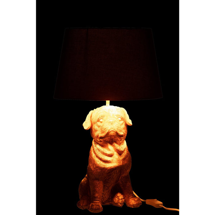 J-Line lamp Hond Zittend - resine - goud - woonaccessoires