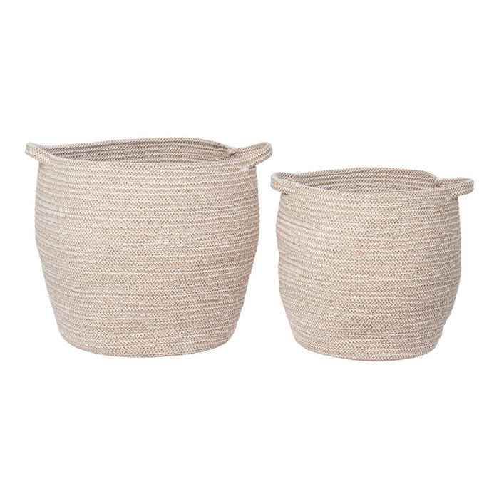 Lamas Basket - Mand, katoen, beige, set van 2