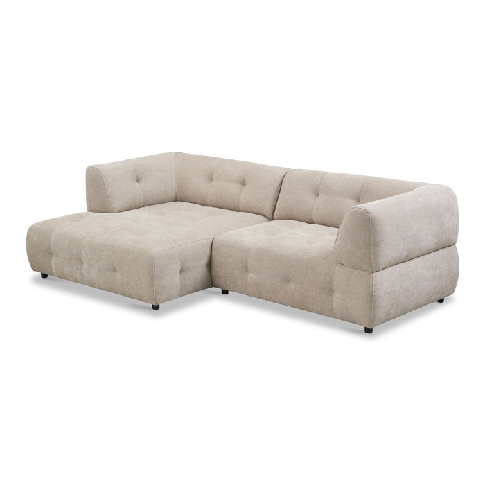 by fonQ Padded Chaise Longue Bank Links - Beige