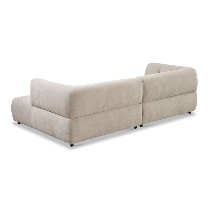 by fonQ Padded Chaise Longue Bank Rechts - Beige