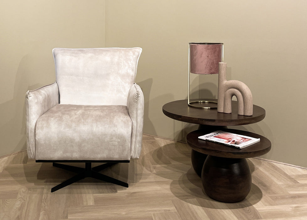 Philippe fauteuil Velvet Staal Beige