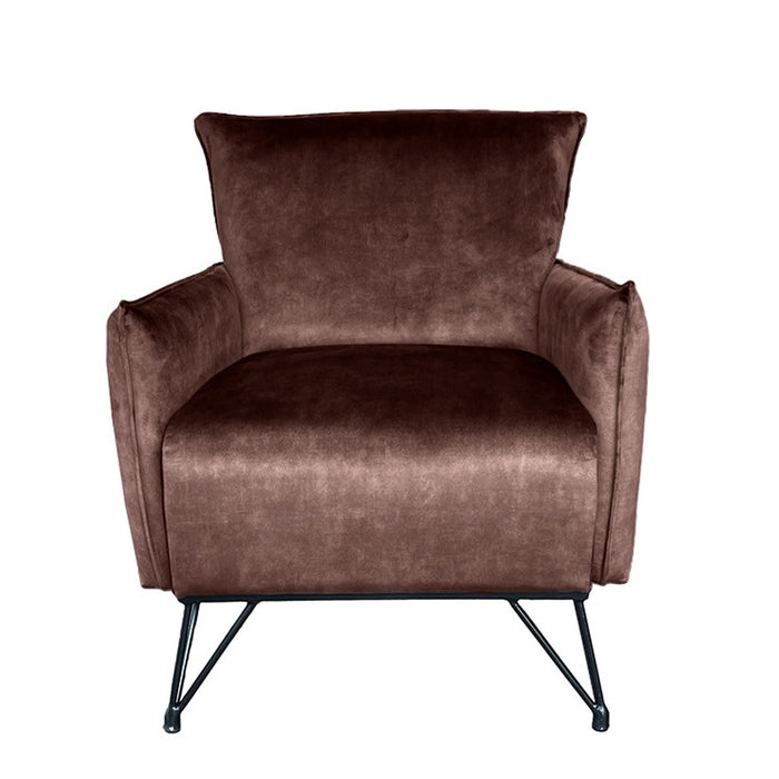 Livingfurn fauteuil Noah Stof Staal Bruin