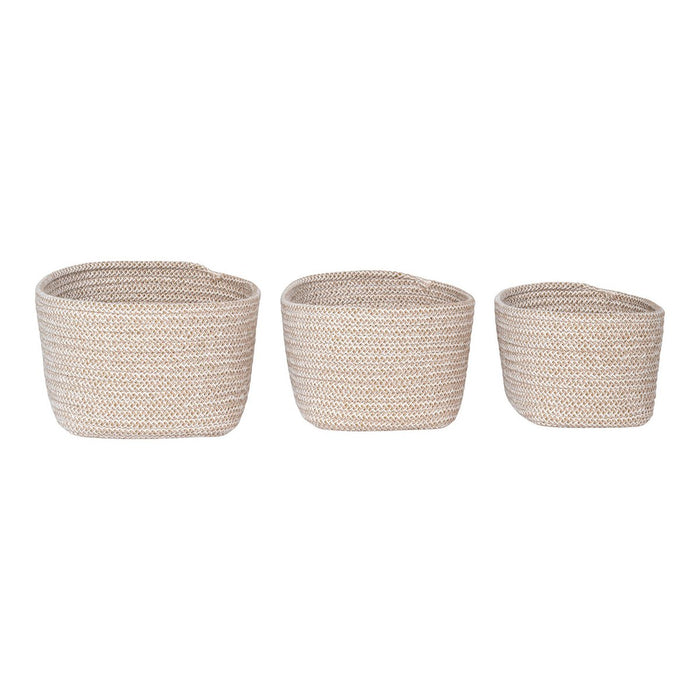 Cadima Basket - Mand, katoen, beige, set van 3