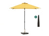 Shadowline Pushup parasol 240x240cm Zwart-125854