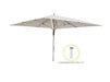 Glatz Fortello LED parasol 400x400cm Geel-122499