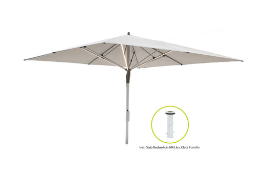 Glatz Fortello LED parasol 400x400cm Geel-122499