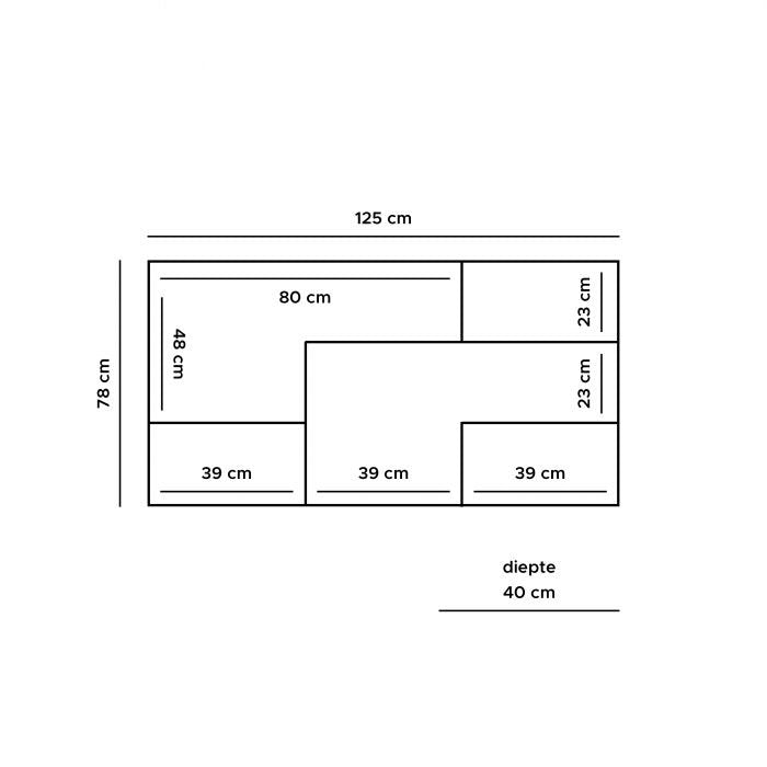 Dressoir Huub Hout 125 cm - ThatLyfeStyle