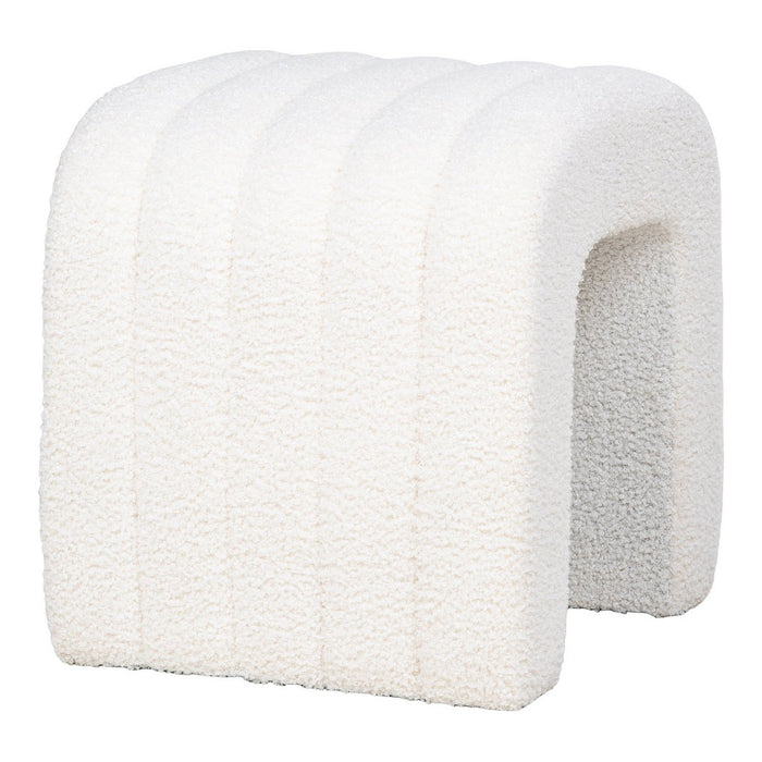 Colma Poef - Poef, bouclé, wit, 41x36,5 cm, HN1234 - ThatLyfeStyle