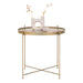 House Nordic Venezia Salontafel Glas Goud Ø48cm - ThatLyfeStyle