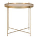 House Nordic Venezia Salontafel Glas Goud Ø48cm - ThatLyfeStyle