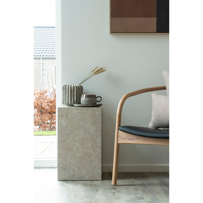 Prague Side Table - Bijzettafel, marmerlook, beige, 30x30x50 cm - ThatLyfeStyle